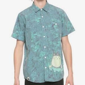 Studio Ghibli My Neighbor Totoro 30th Anniversary Painted Leaves Woven Shirt